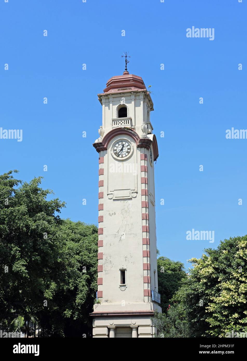 Khan Clock Tower in the Pettah neighbourhood of Colombo in Sri Lanka Stock Photo