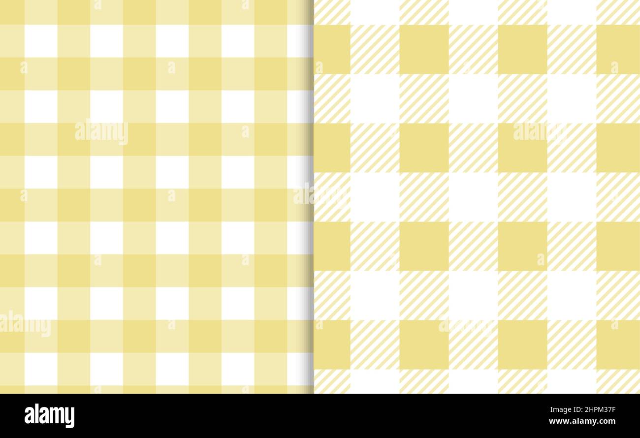 Vichy Seamless set. Pastel gingham pattern. Background for Easter, wallpaper, blanket. Stock Vector