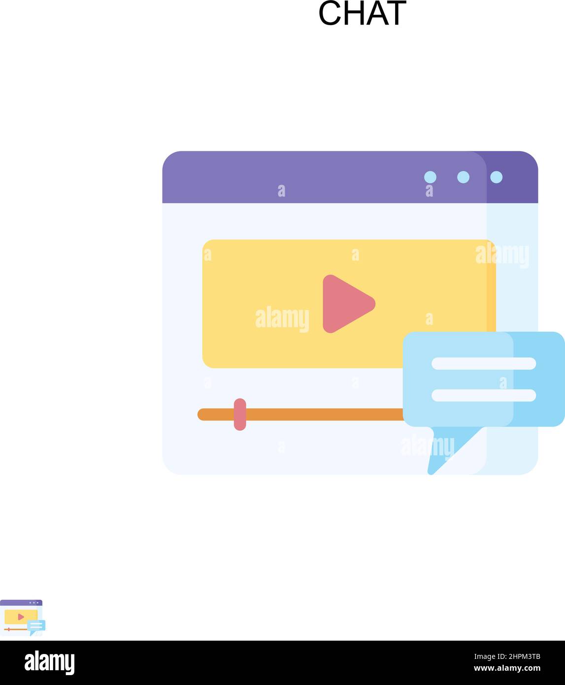 Chat Simple vector icon. Illustration symbol design template for web ...