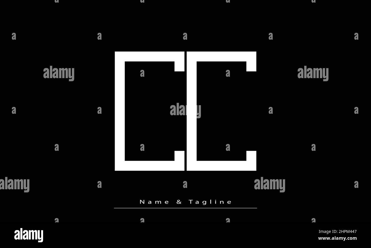 Alphabet letters Initials Monogram logo CC Stock Vector