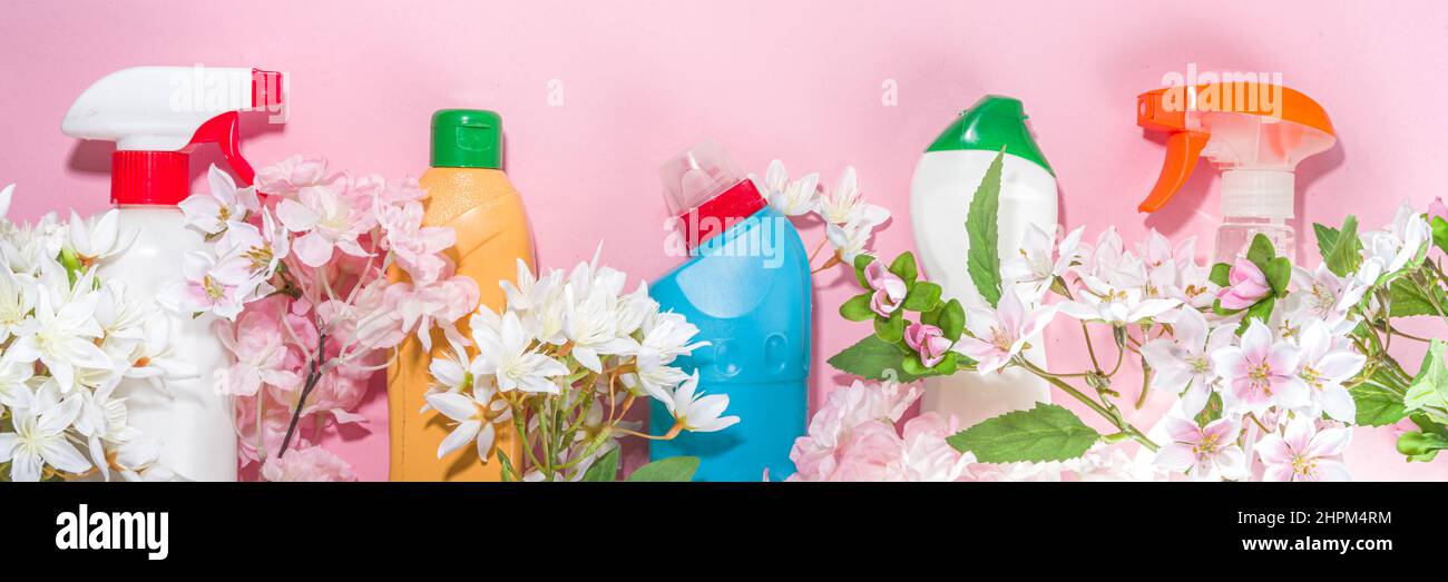 Spring Clean Up Adds Spring clean sale background, cleaning advertising flayer mock-up ...