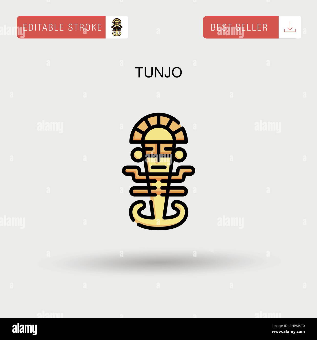 Tunjo Simple vector icon. Stock Vector