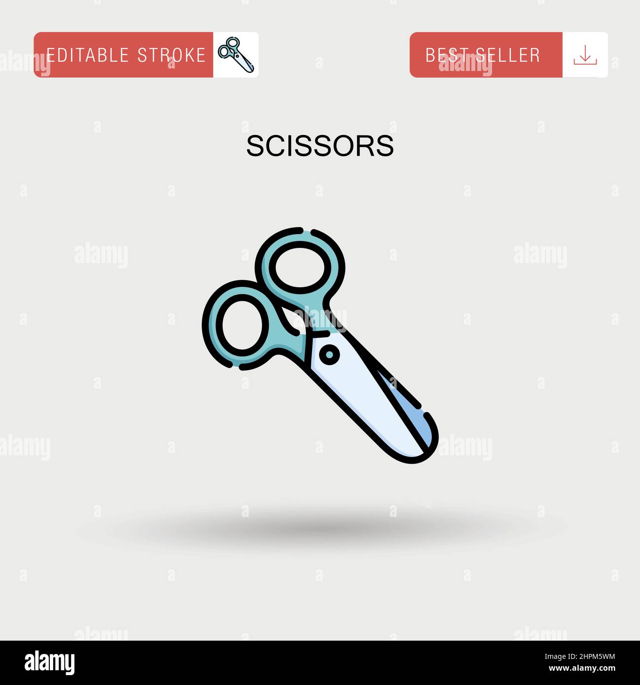 Yarn Shear Icon, Cross Stitch Scissors, U Shape Tailor Scissors Vector Art  Illustration Stock Vector Image & Art - Alamy
