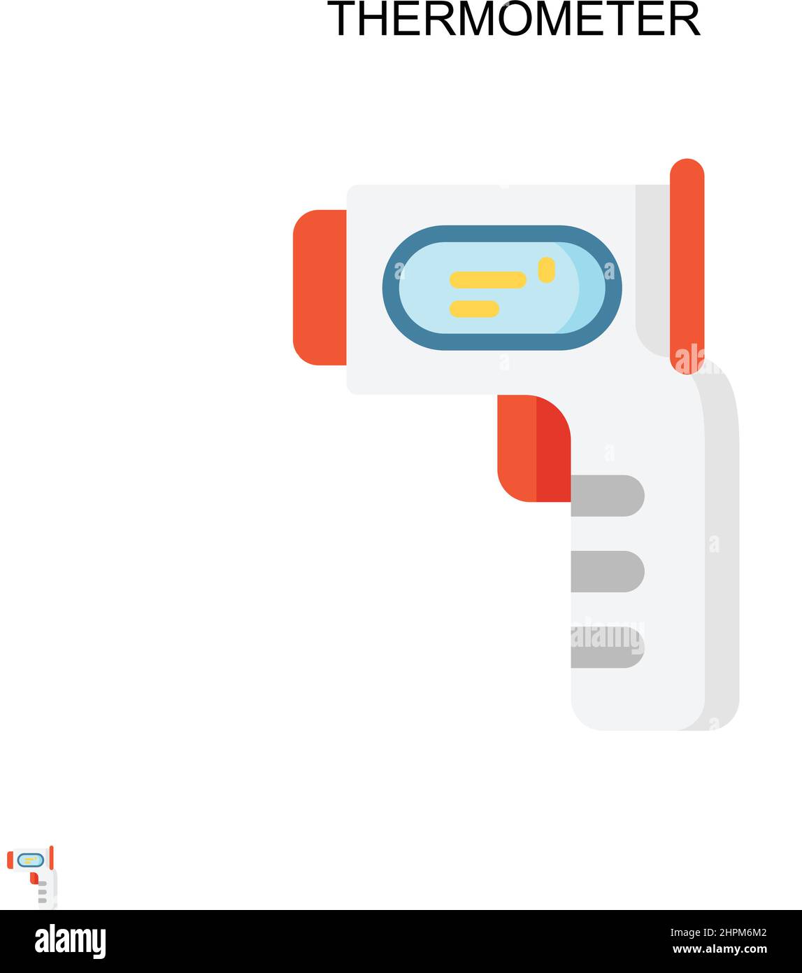 Thermometer Simple vector icon. Illustration symbol design template for ...