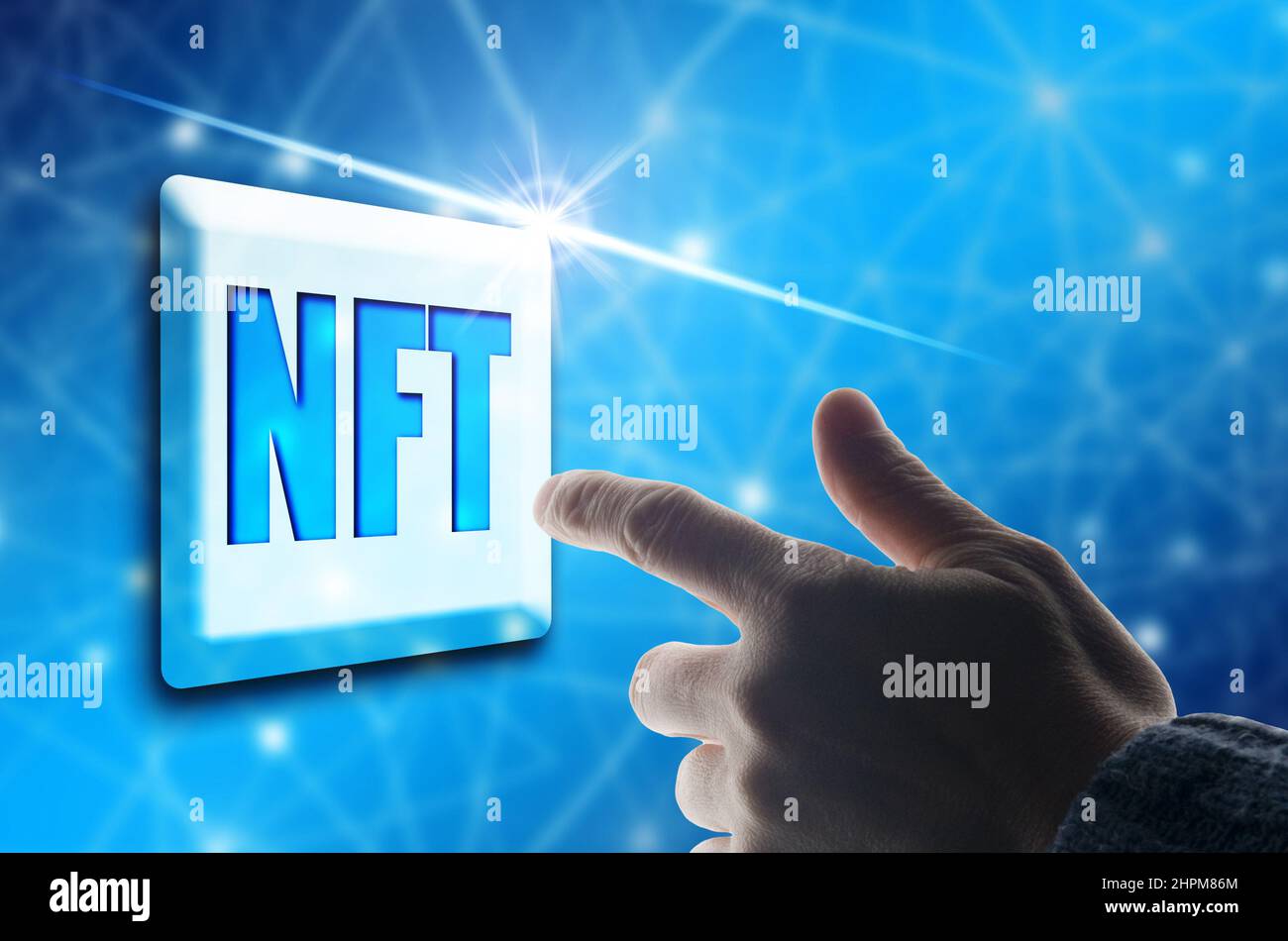 buying NFT Non Fungible Tokens Stock Photo