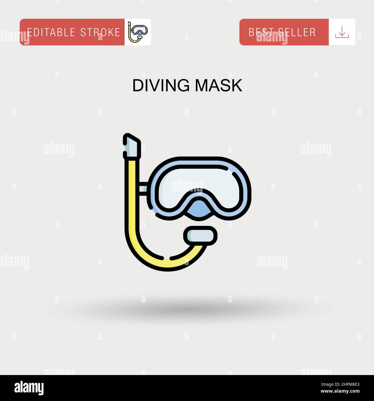 Diving mask Simple vector icon Stock Vector Image & Art - Alamy