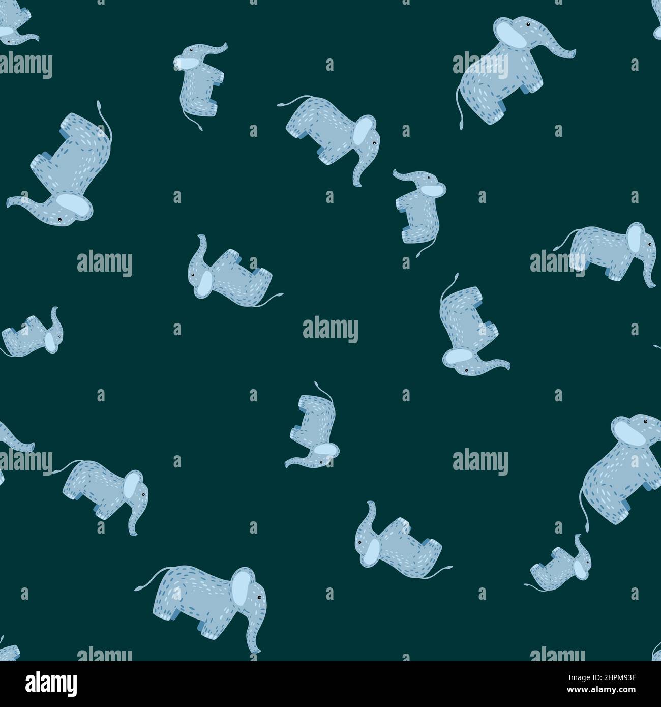 Elephant cute seamless pattern. Background with kids toy. Repeated ...