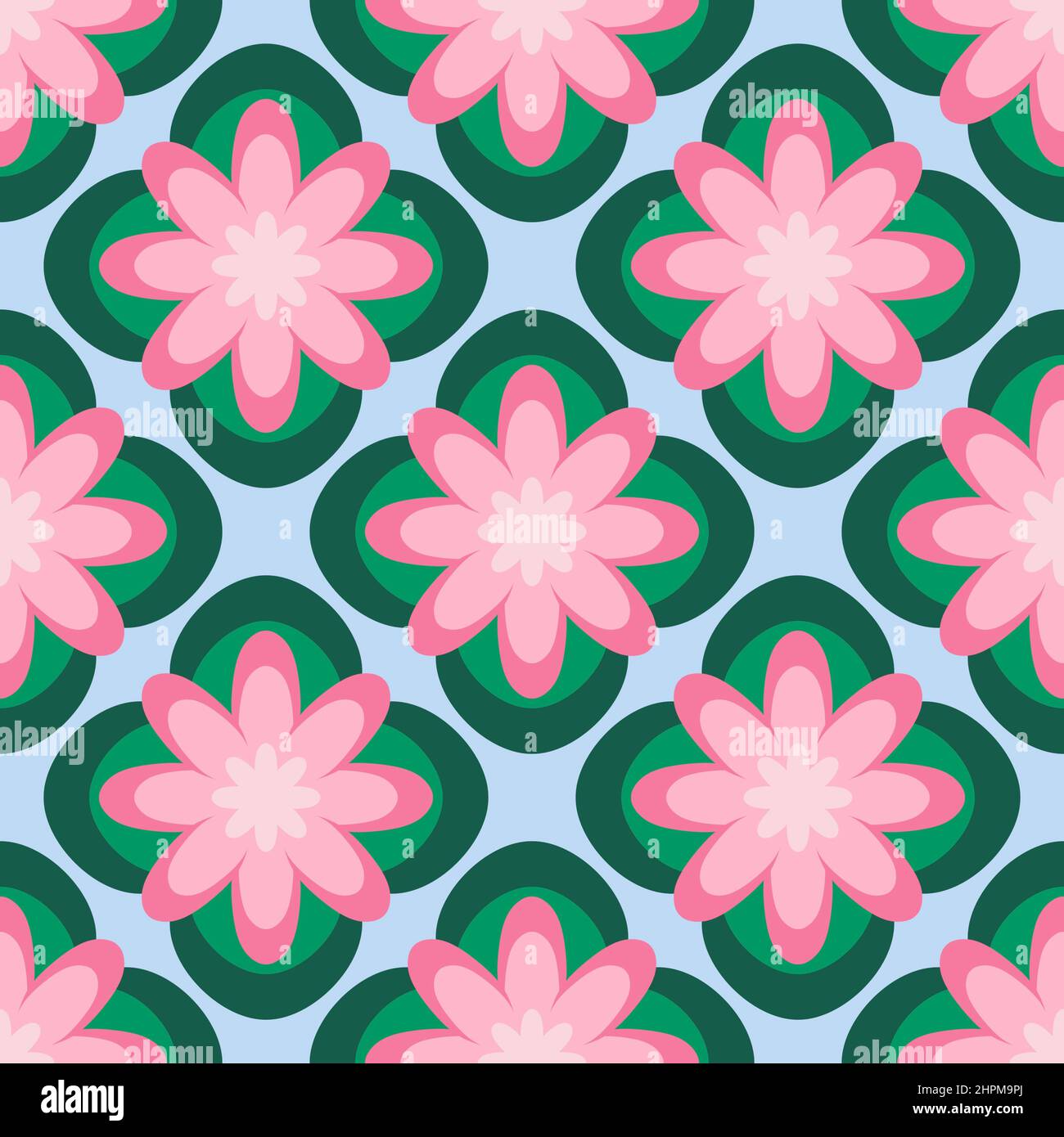 Simple floral seamless pattern with flowers for fabrics and cards and