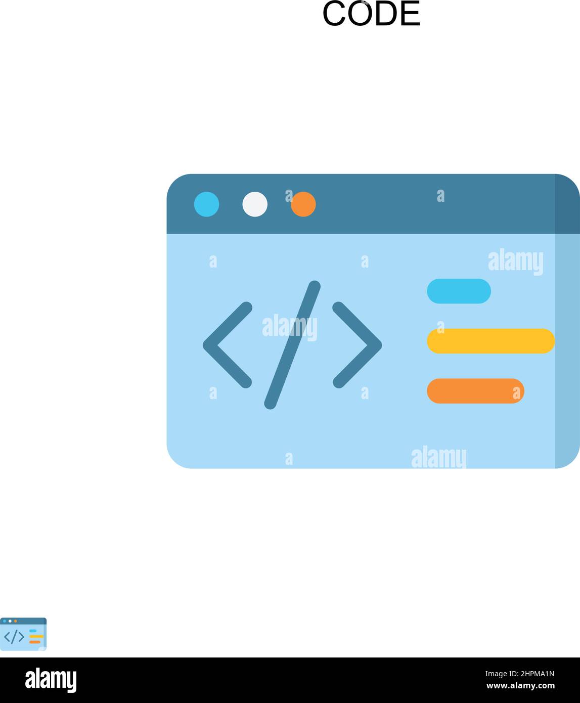 Code Simple vector icon. Illustration symbol design template for web ...