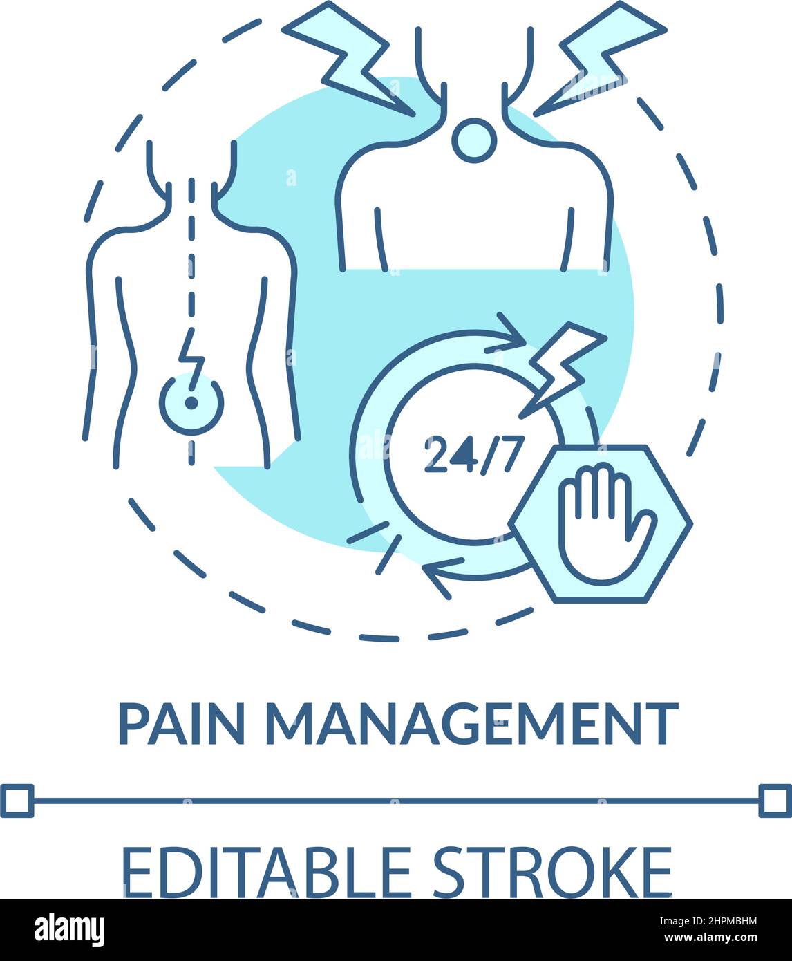 Pain management turquoise concept icon Stock Vector Image & Art Alamy