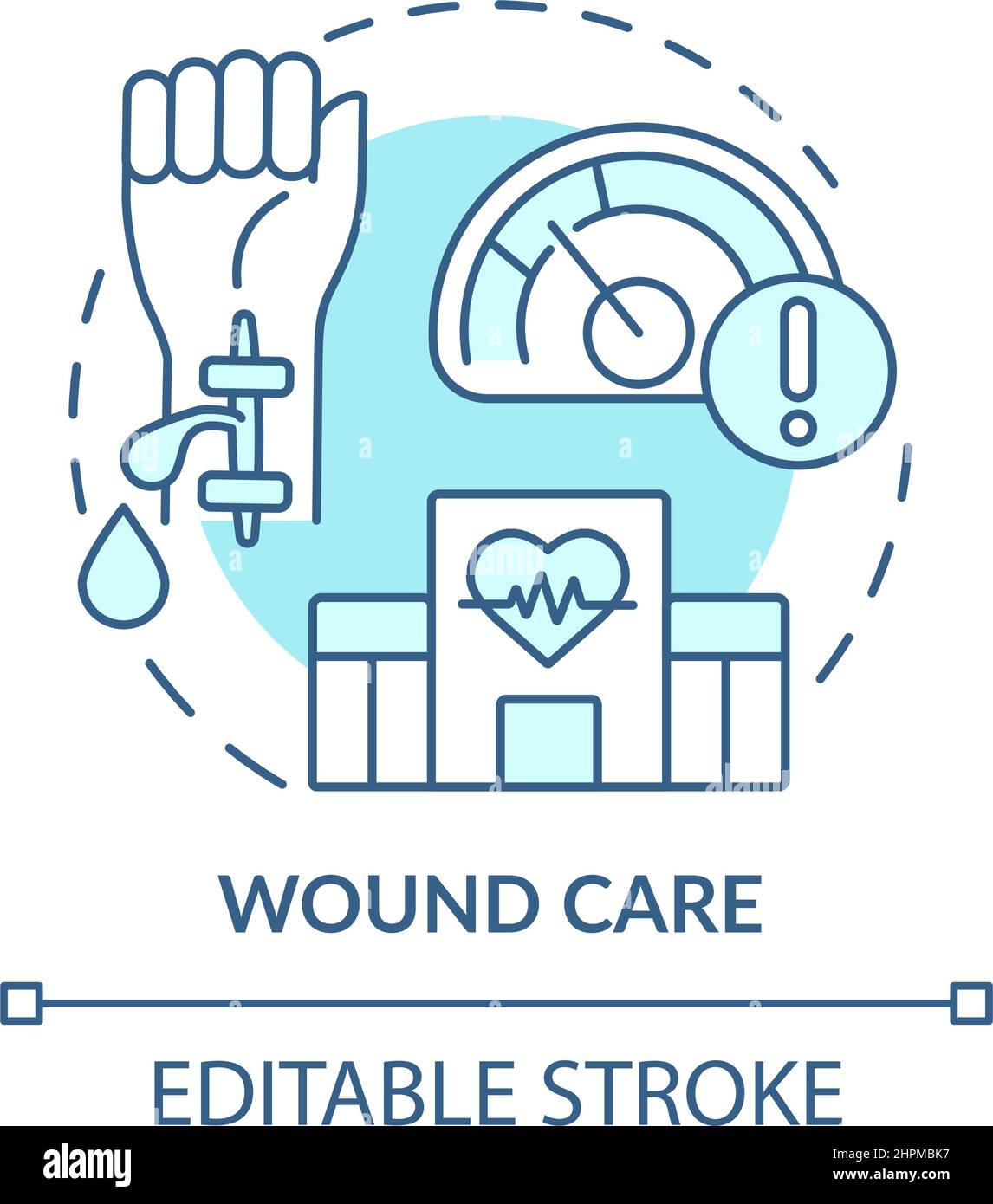 Wound care turquoise concept icon Stock Vector Image & Art Alamy