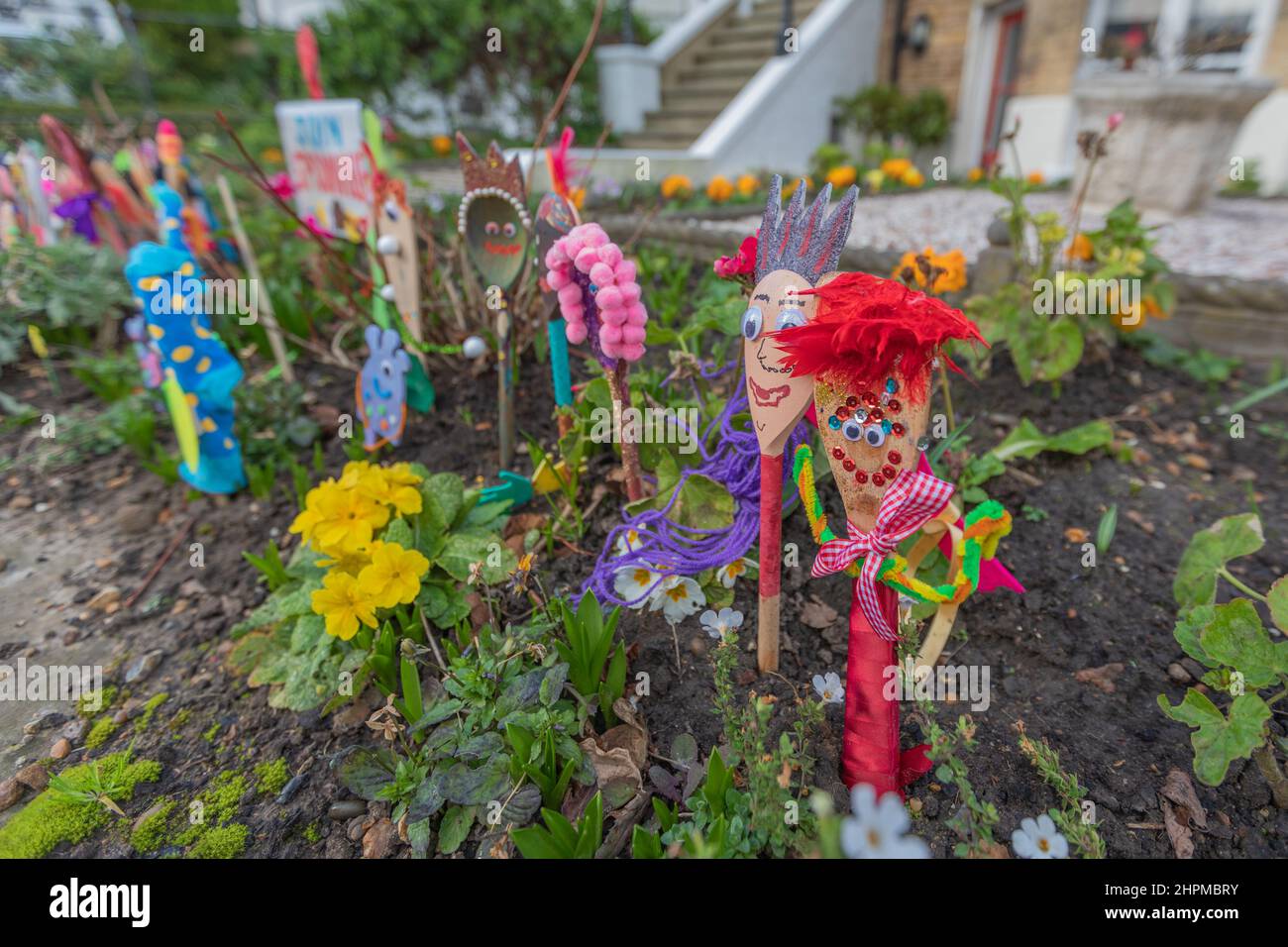 Southend on Sea, UK. 22nd Feb, 2022. A collection of wooden spoons and