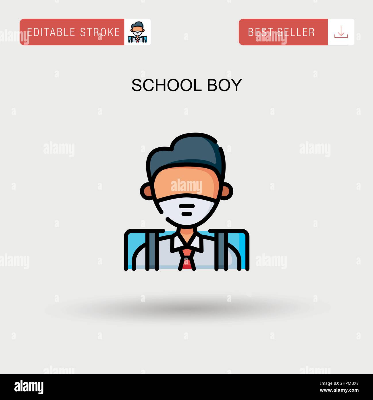 School boy Simple vector icon Stock Vector Image & Art - Alamy