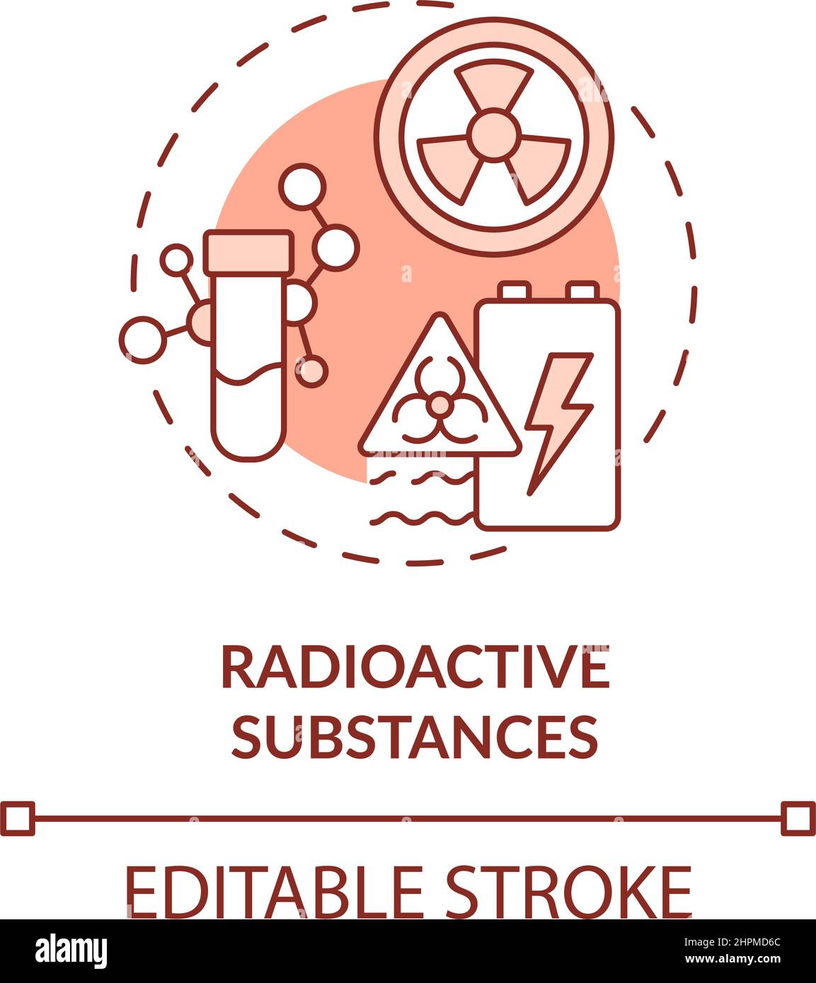 Radioactive substances terracotta concept icon Stock Vector Image & Art ...