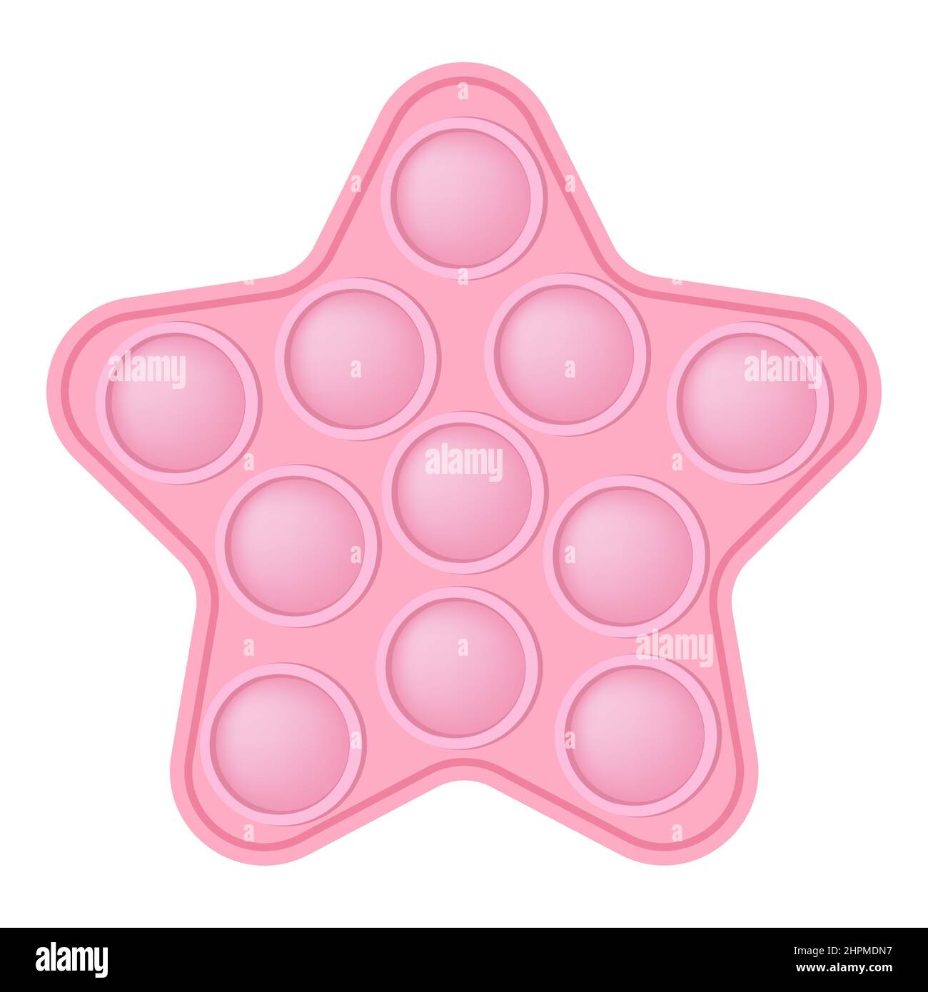 Pop it soft pink star for a Valentines day as a fashionable silicon fidget  toy. Addictive anti-stress cute toy in pastel colors. Bubble popit for kids  Stock Vector Image & Art -