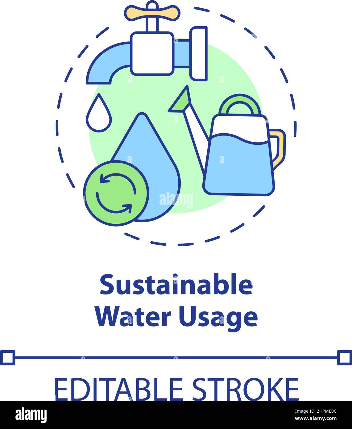 Sustainable water usage concept icon Stock Vector Image & Art - Alamy