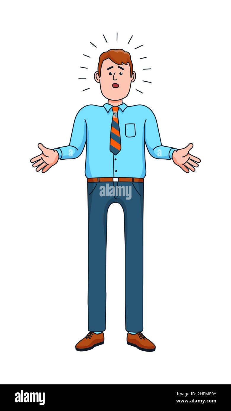 Cartoon confused man hi-res stock photography and images - Alamy