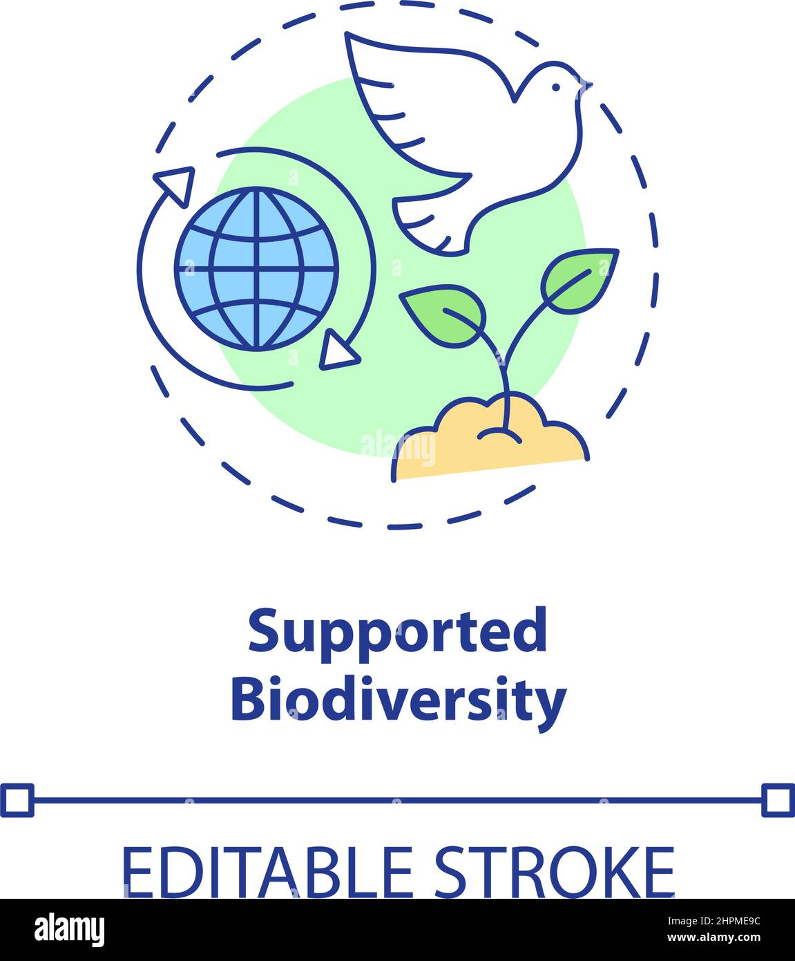 Supported biodiversity concept icon Stock Vector Image & Art - Alamy