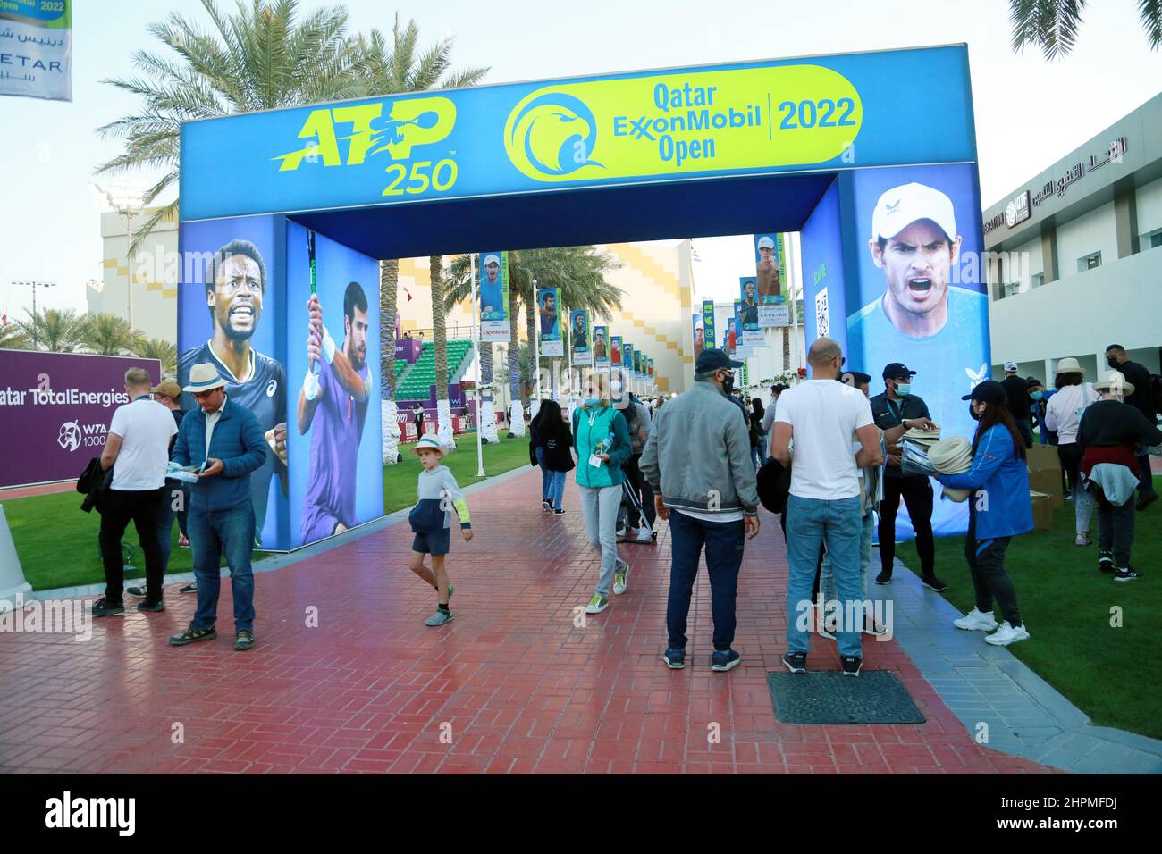 Doha, Qatar. 19th Feb, 2022. Tennis village is located in between the