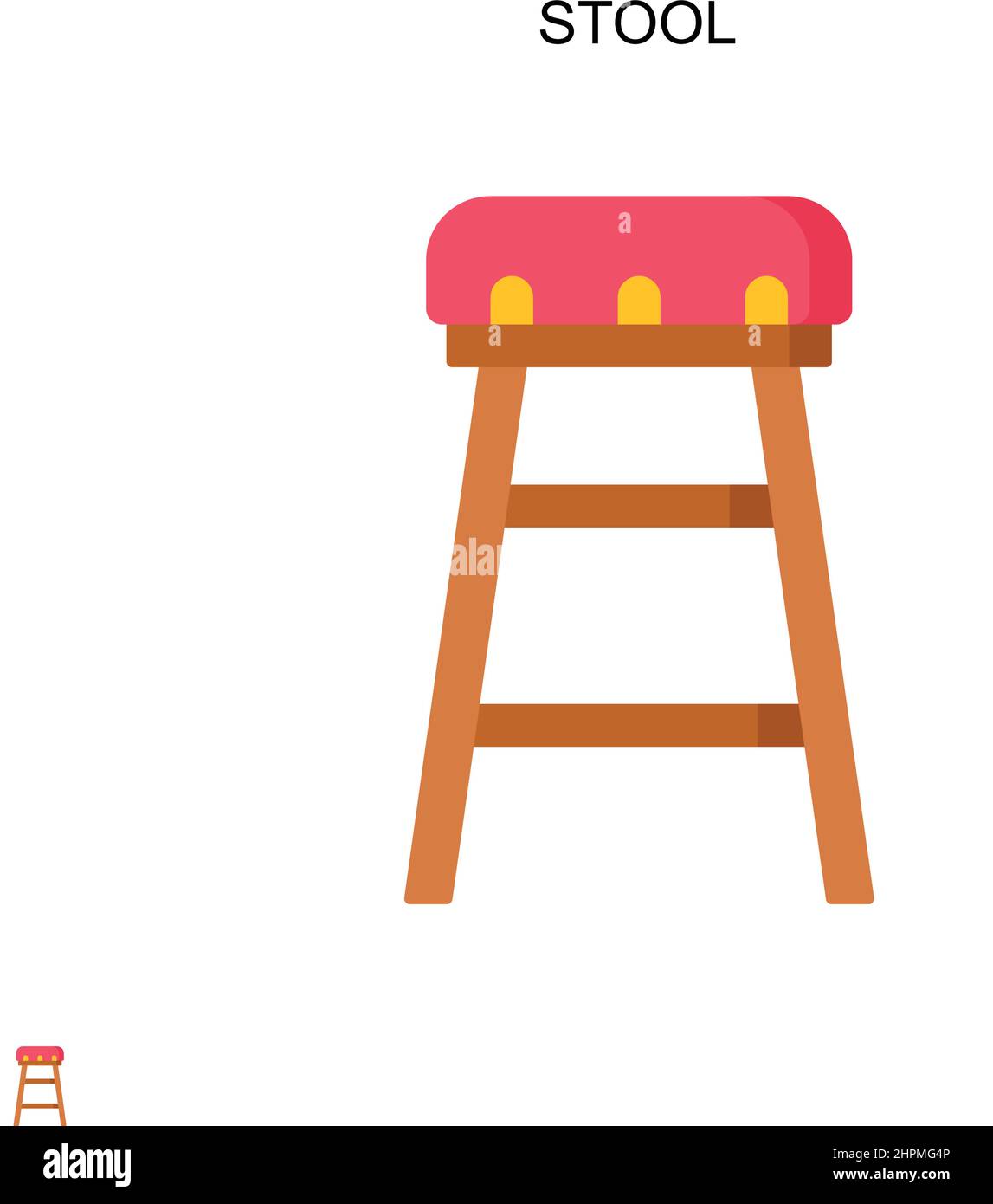 Stool Simple vector icon. Illustration symbol design template for web mobile UI element. Stock Vector