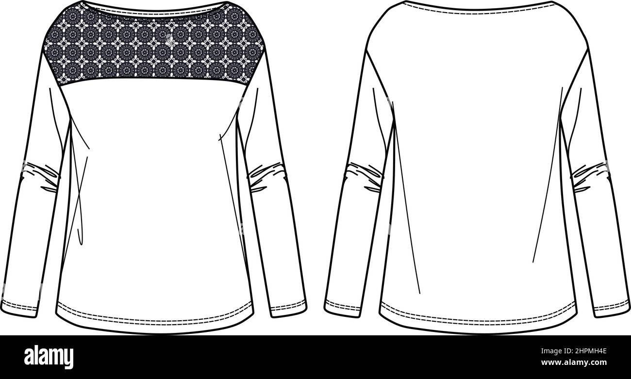 Boat neck shirt Stock Vector Images - Alamy