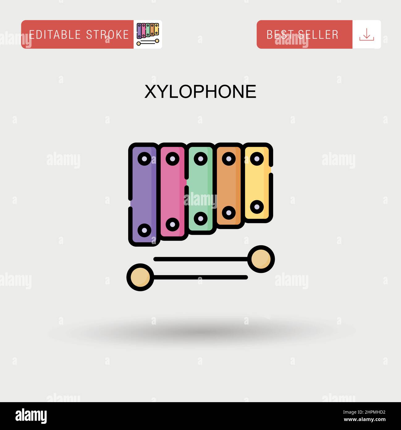 Xylophone Simple vector icon Stock Vector Image & Art Alamy