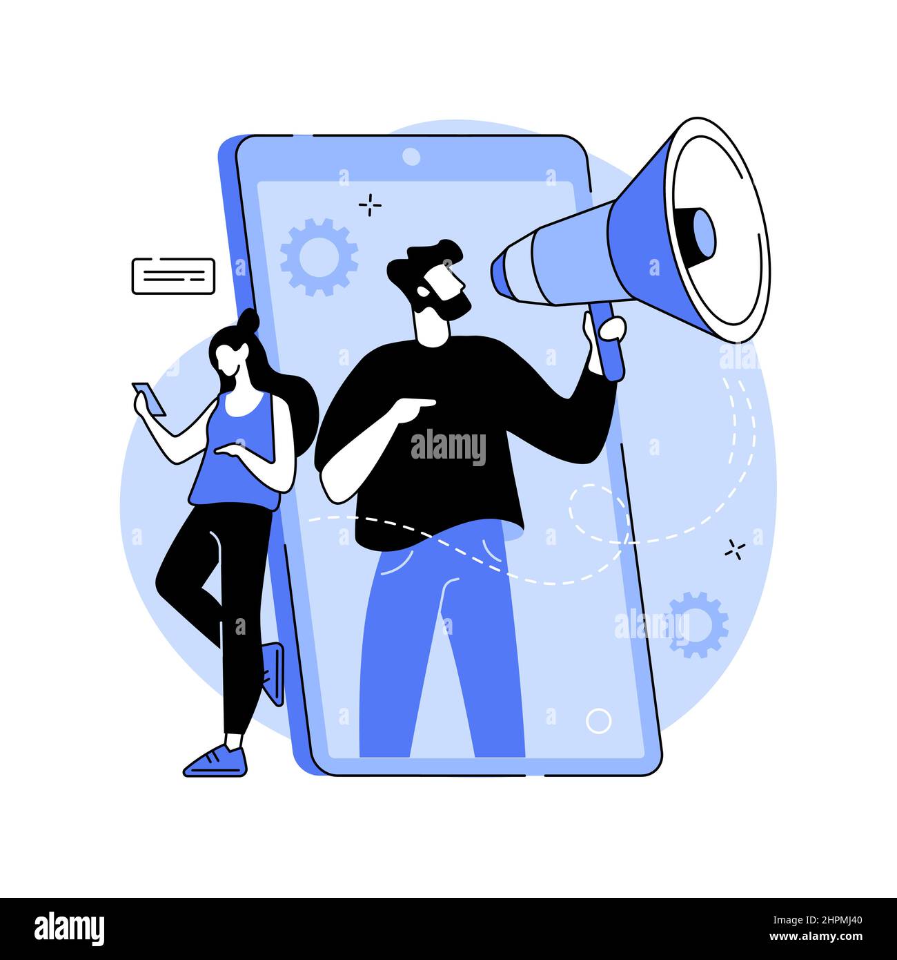 Post engagement abstract concept vector illustration Stock Vector Image