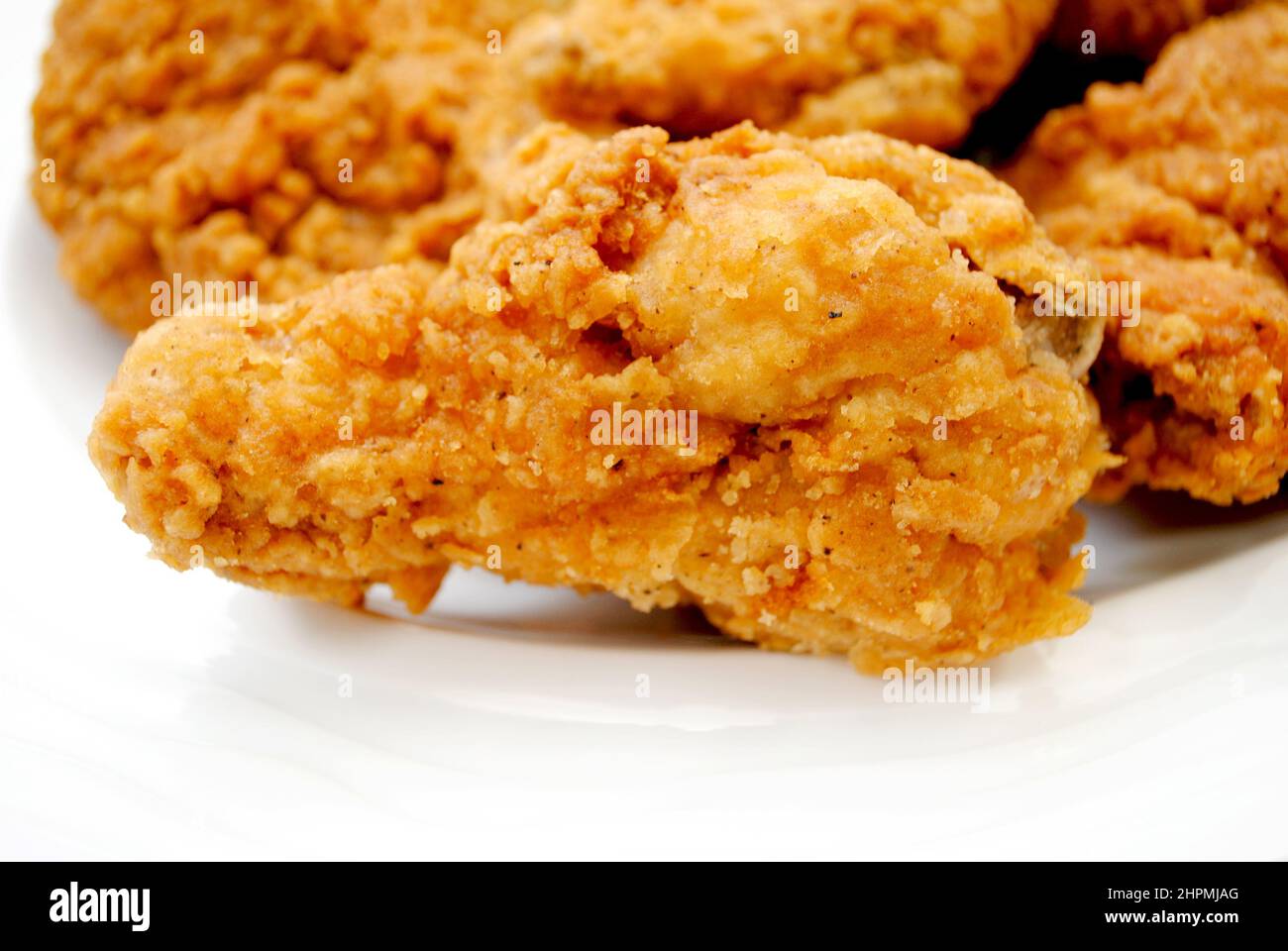 CloseUp of a Deep Fried Chicken Thigh Stock Photo Alamy