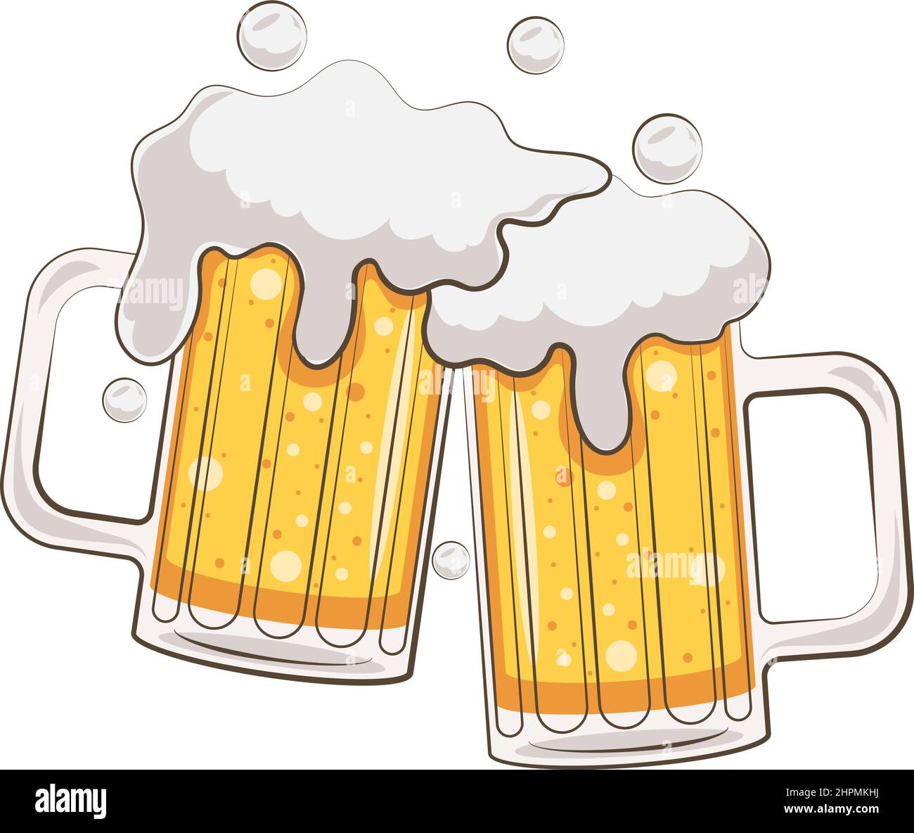 toast beer drinks Stock Vector