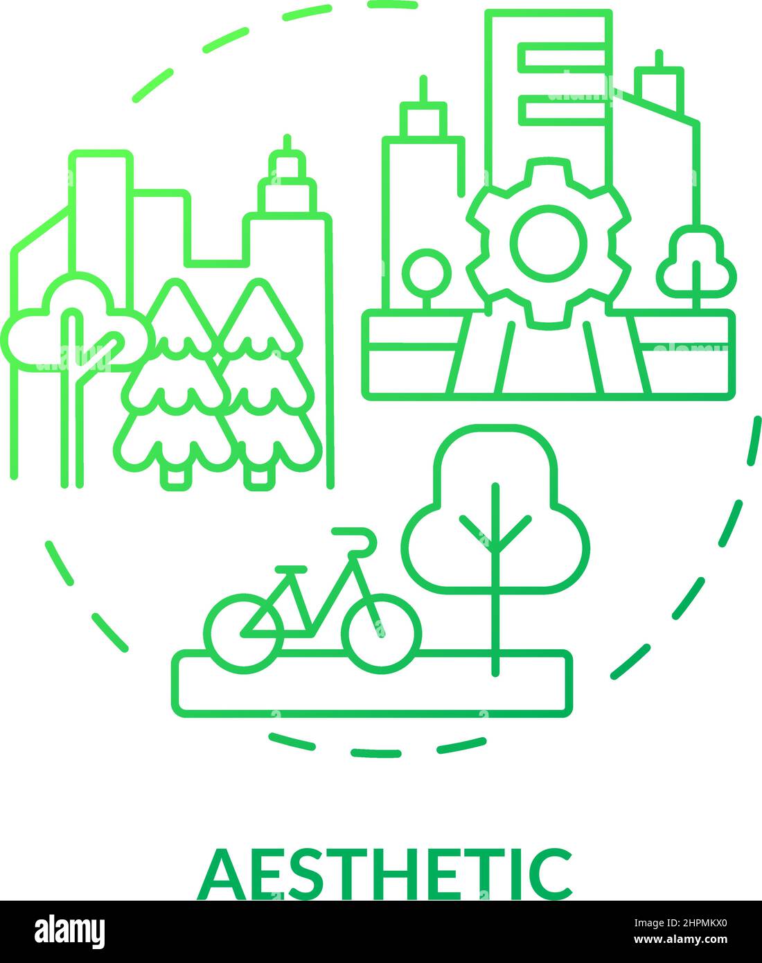 Aesthetic green gradient concept icon Stock Vector Image & Art - Alamy