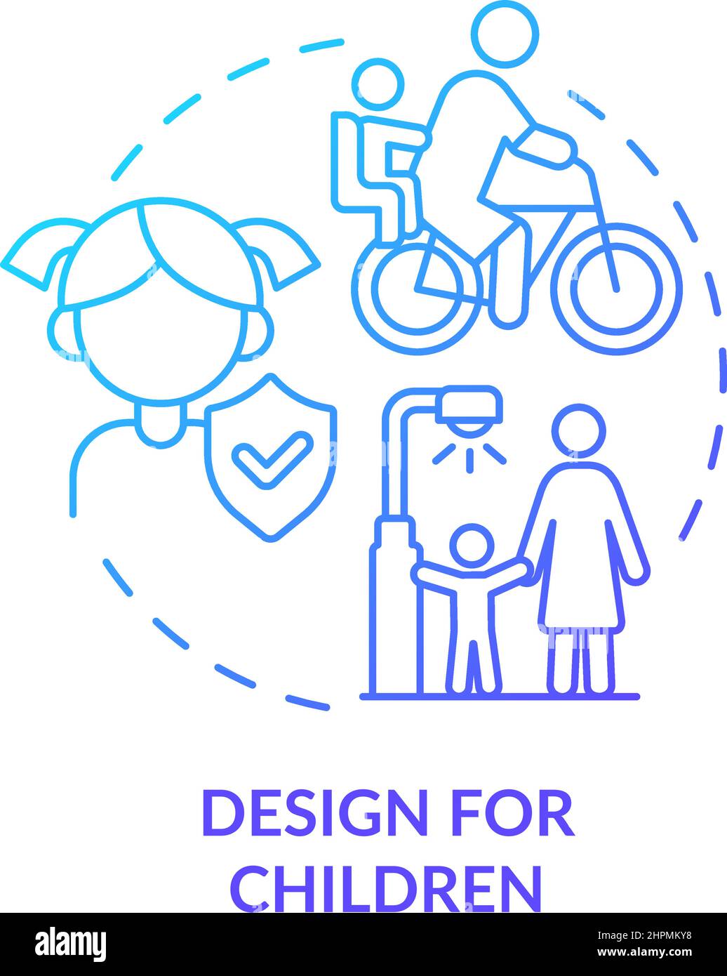 Design for children blue gradient concept icon Stock Vector Image & Art ...