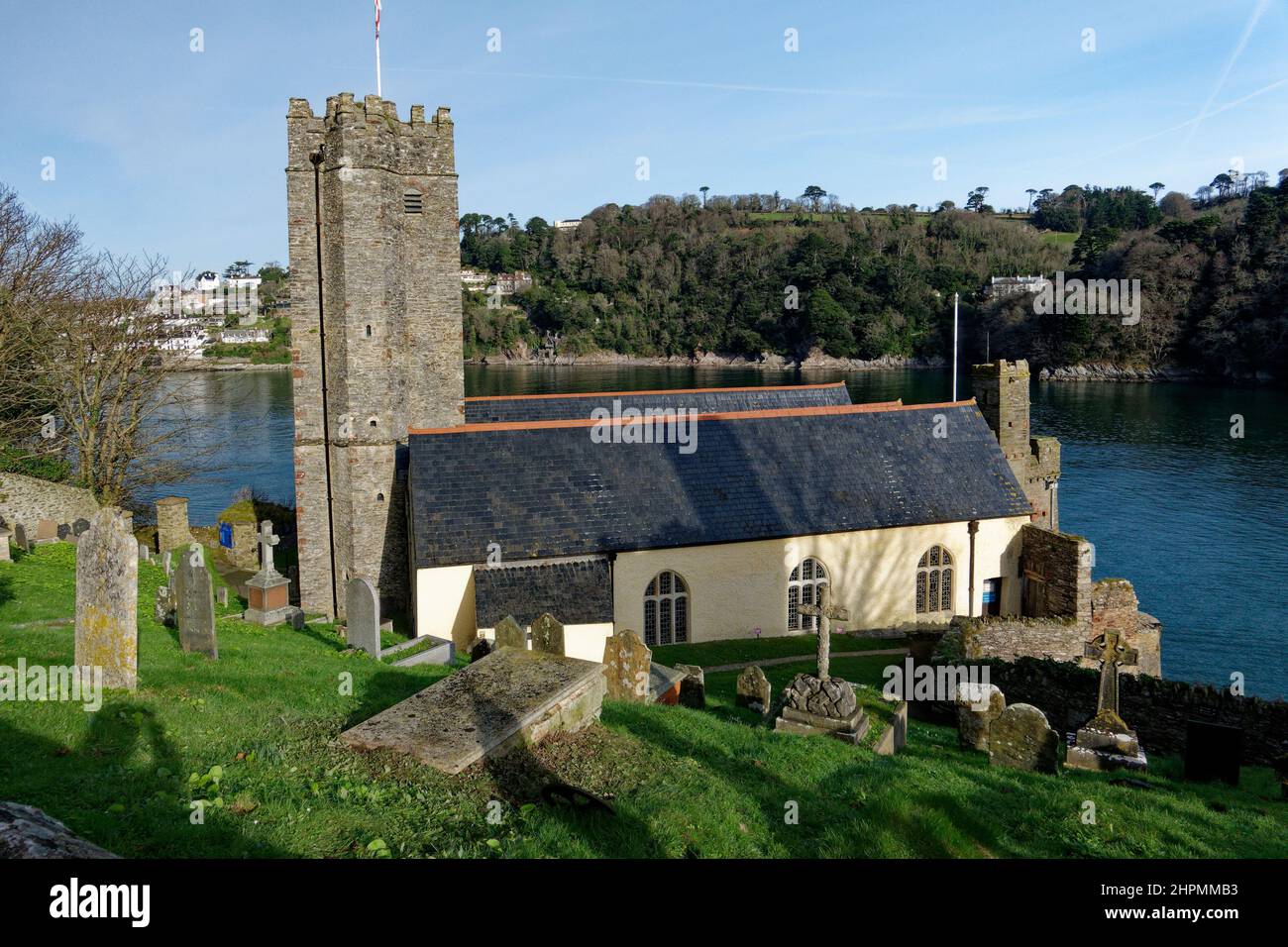 View of St Petrox Church near Dartmouth Castle from Southwest Coast