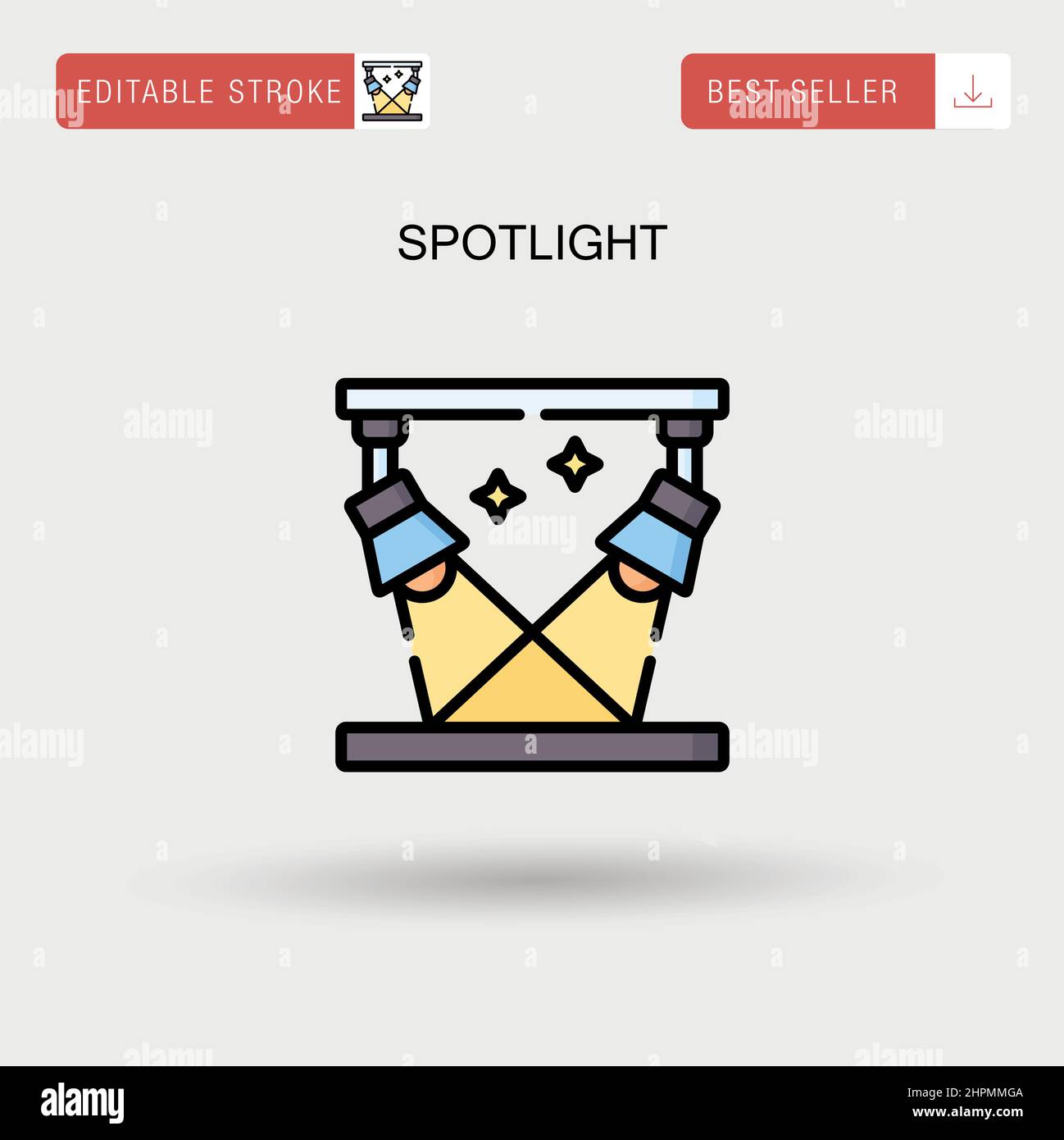 Spotlight Simple vector icon Stock Vector Image & Art Alamy
