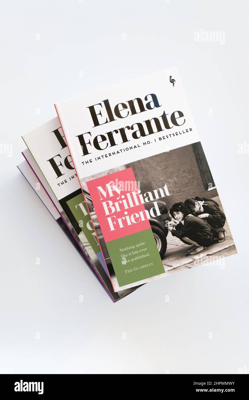 Elena Ferrante Neapolitan quartet novels. (editorial use only Stock ...