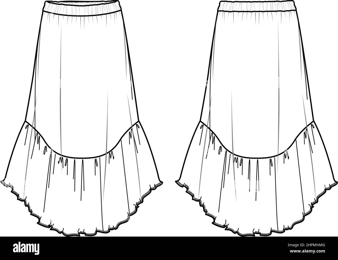 スカート design draw skirt eye contact A Line Skirt Technical Drawing 2025 | www.angloamericancentre.it
