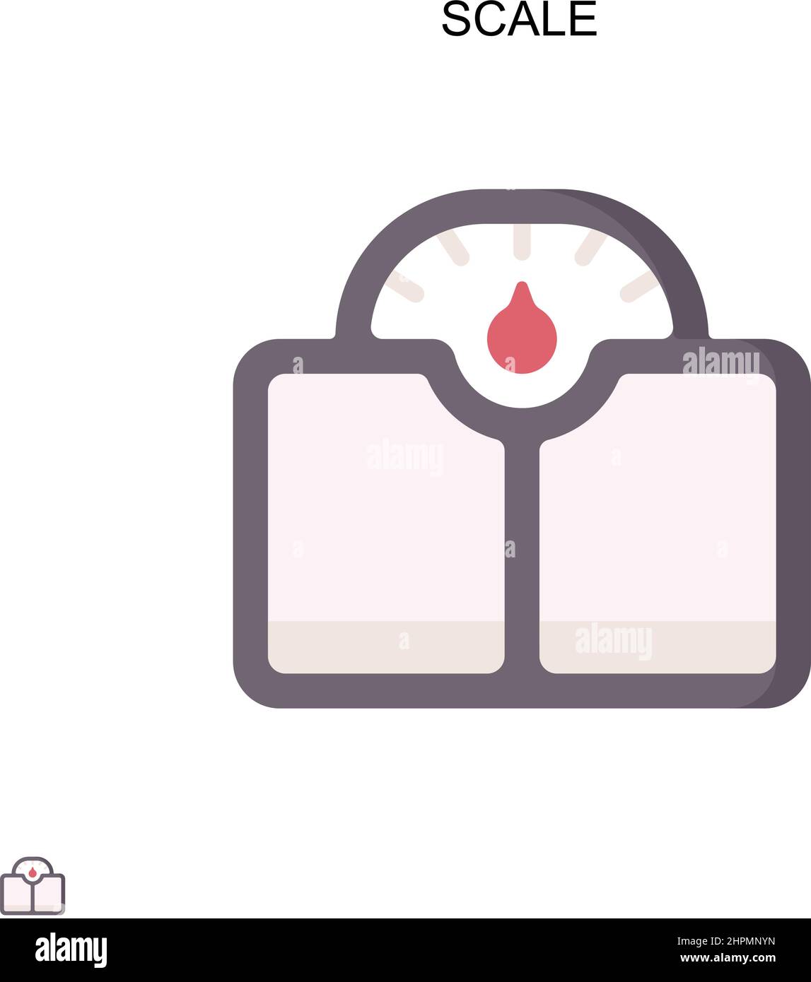 Scale Simple vector icon. Illustration symbol design template for web