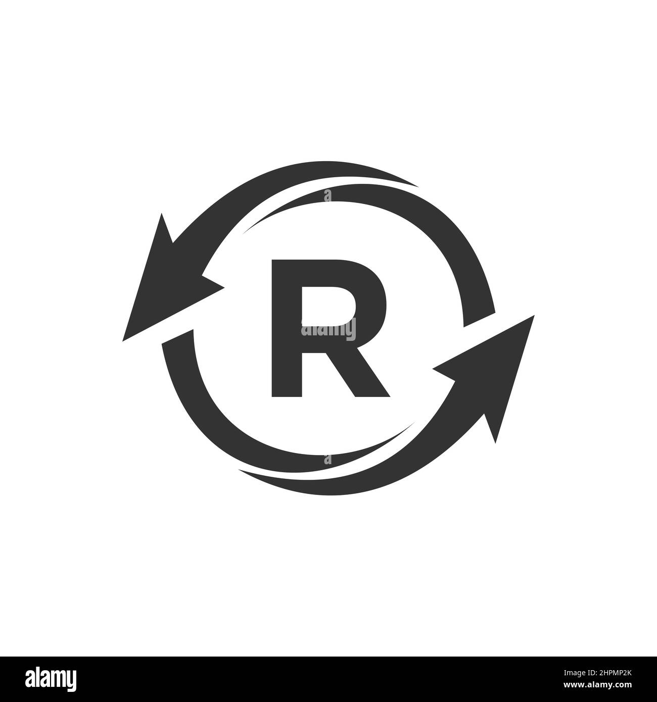 Finance Logo With R Letter Concept. Marketing And Financial Business Logo. Letter R Financial Logo Template With Marketing Growth Arrow Stock Vector