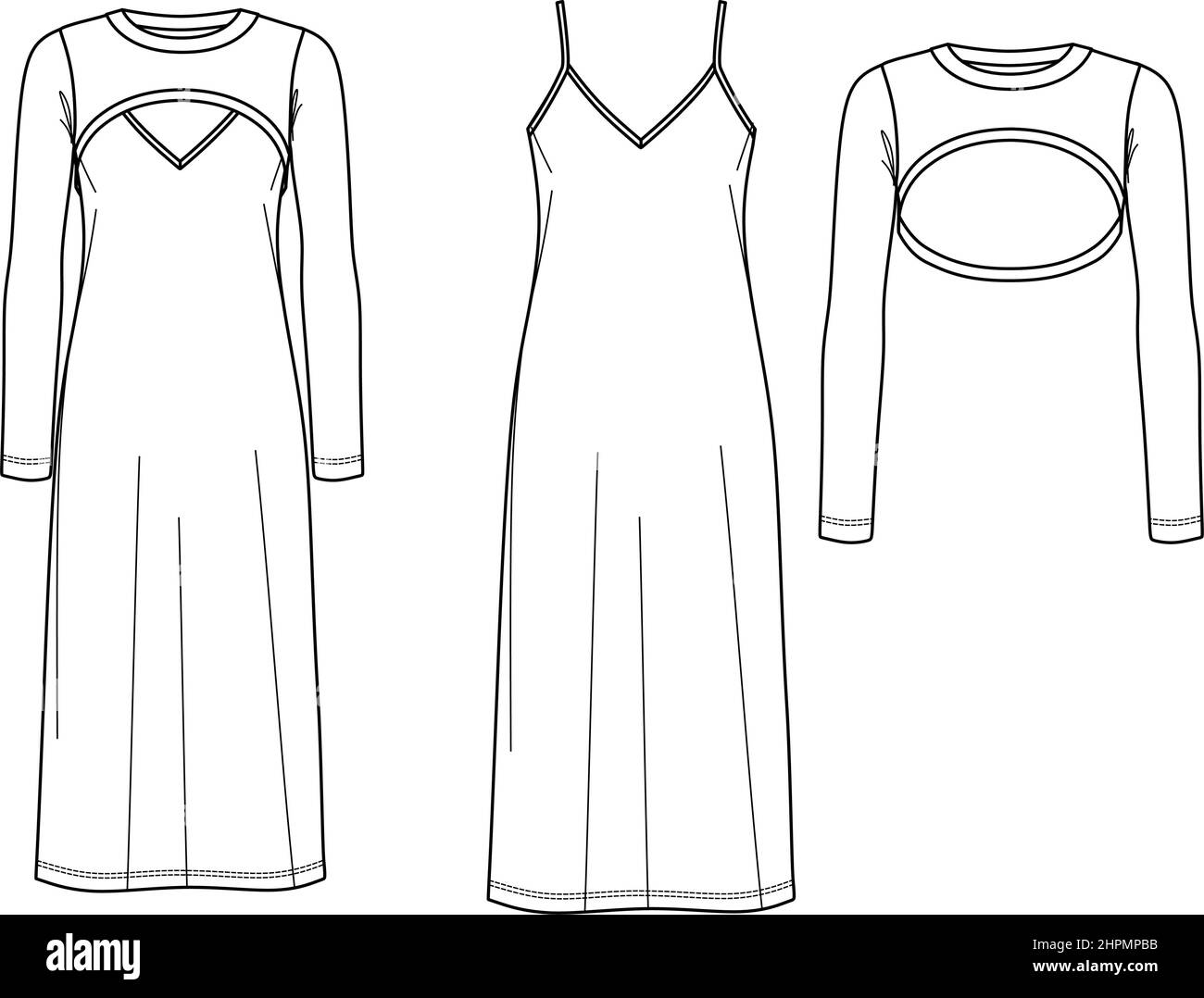 Premium Vector  Fashion illustration designer sketch of a long dress