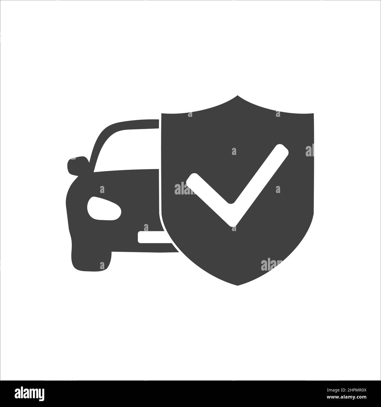 shield and car icon. auto insurance. vector Stock Vector Image & Art