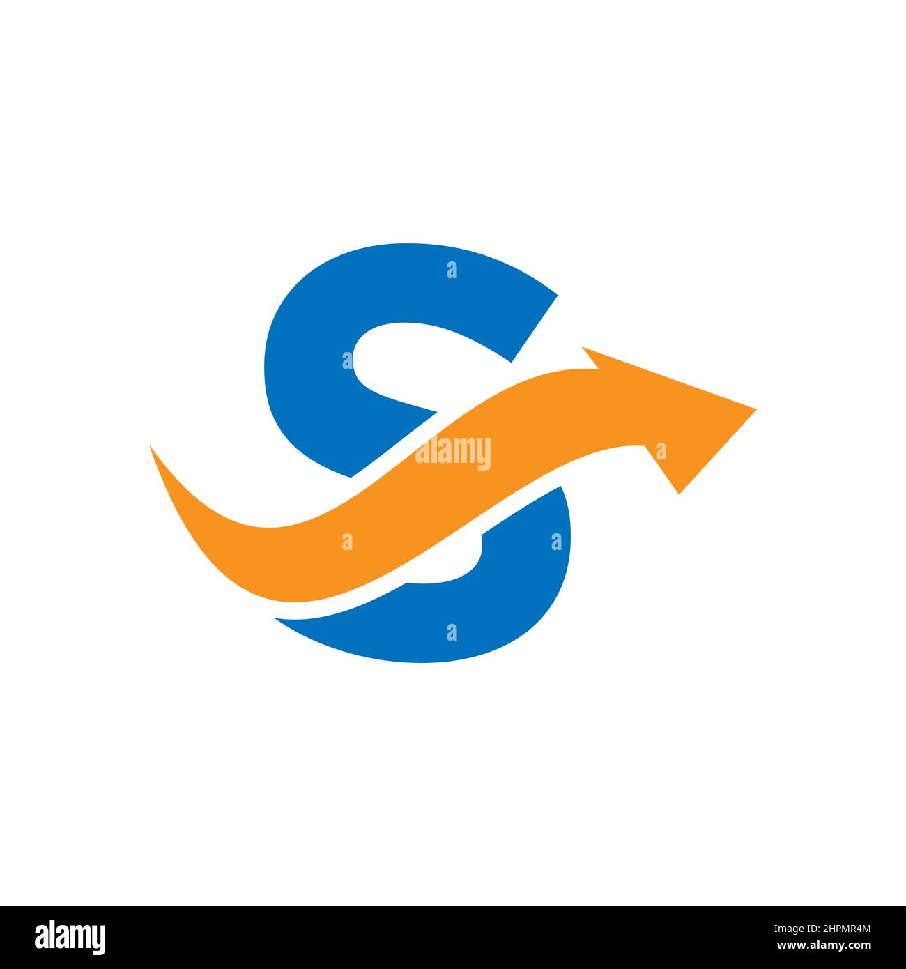 S growth letter logo hi-res stock photography and images - Alamy
