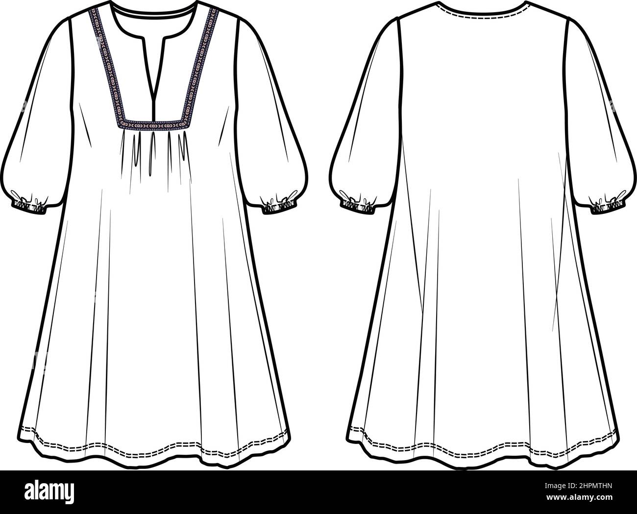 knee length dresses for ladies Assembly Line Barrel Sleeve Dress Pattern, Sweden  Lakes Makerie