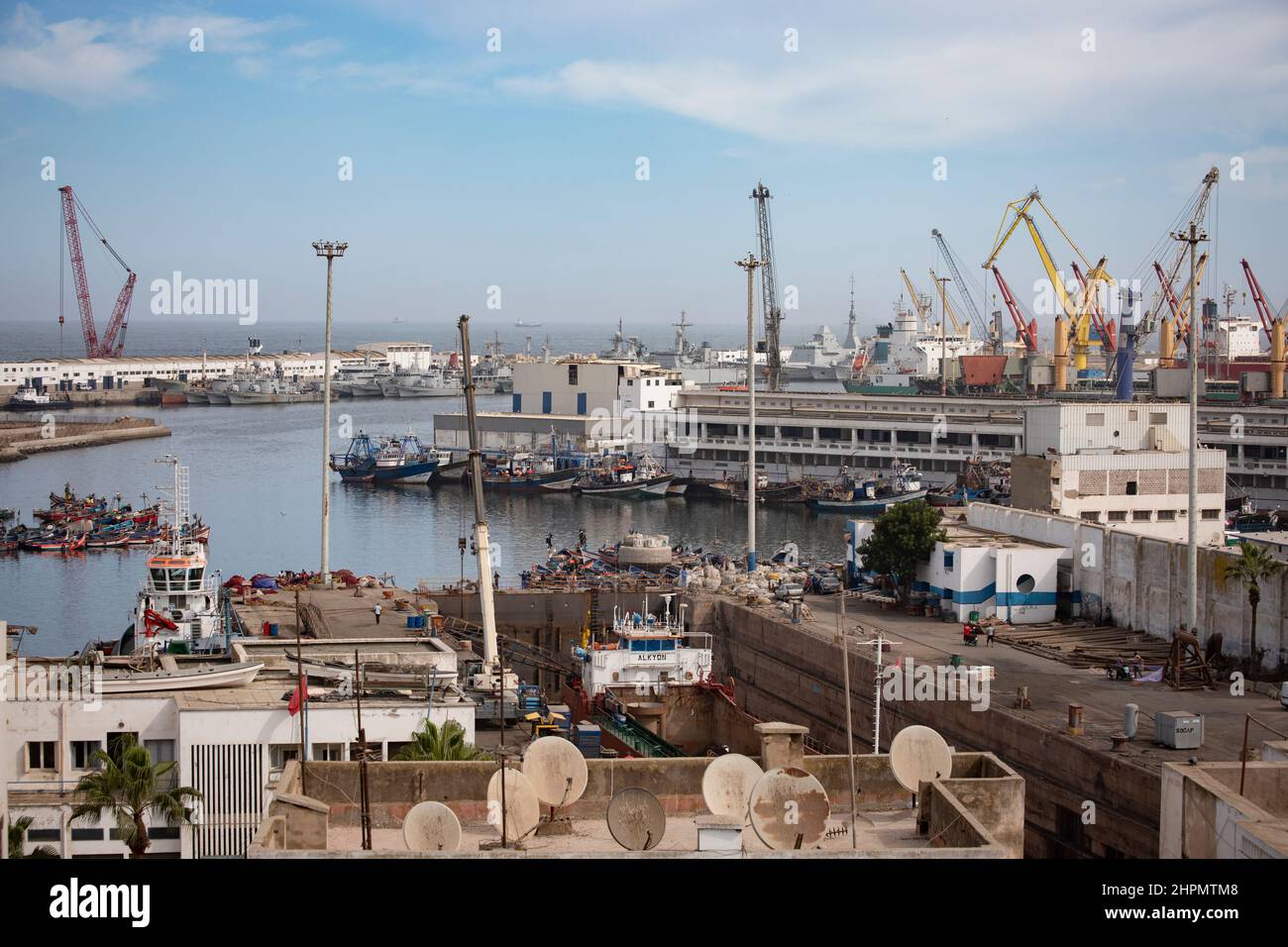 Port of Casablanca, Morocco, North Africa. Stock Photo
