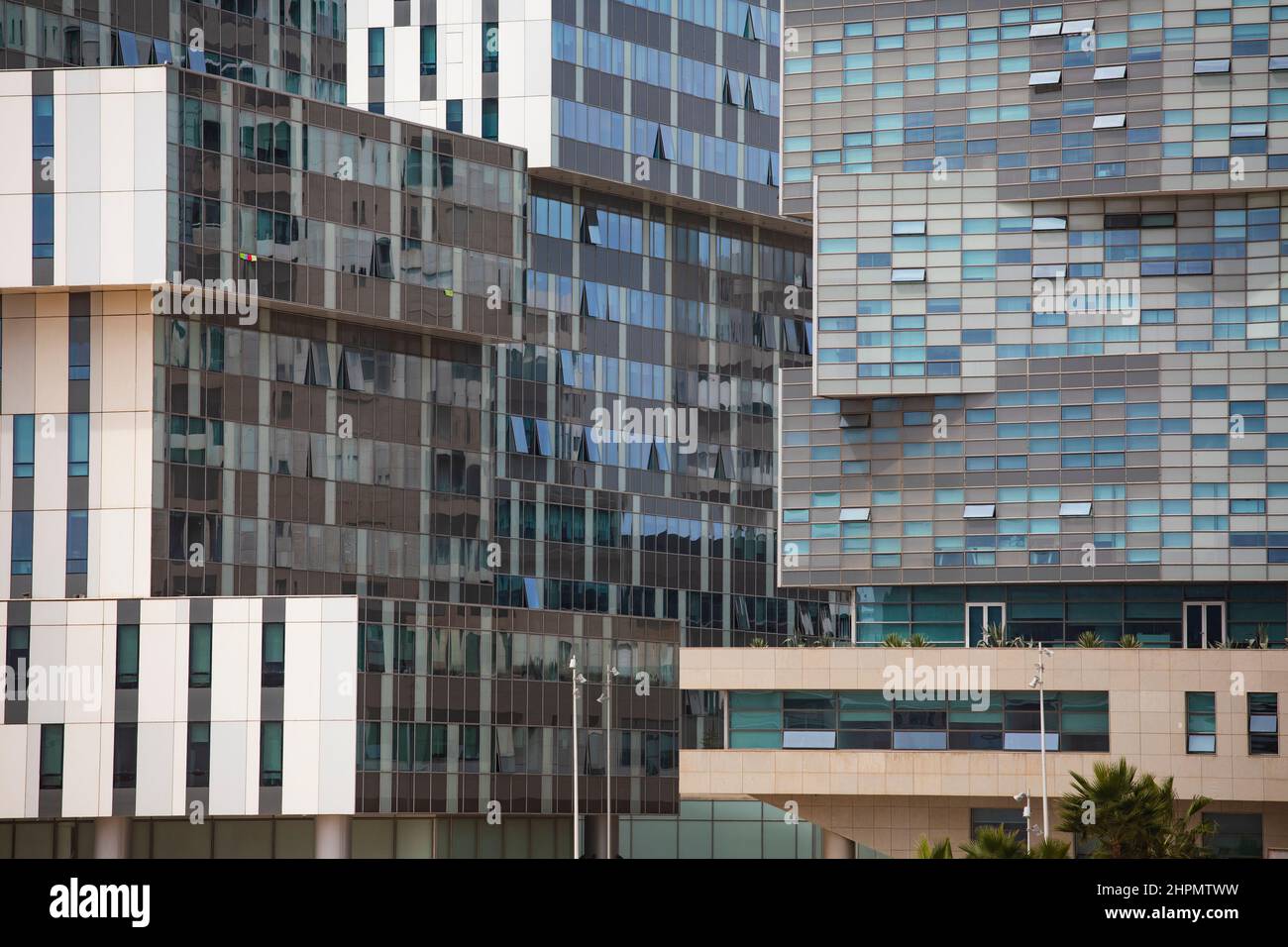 Contemporary office and apartment buildings in Casablanca, Morocco