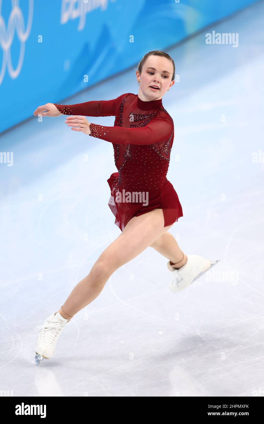 Mariah Bell (USA),  FEBRUARY 17, 2022 - Figure Skating :  Women's Free Skating  during the Beijing 2022 Olympic Winter Games at Capital Indoor Stadium Stock Photo