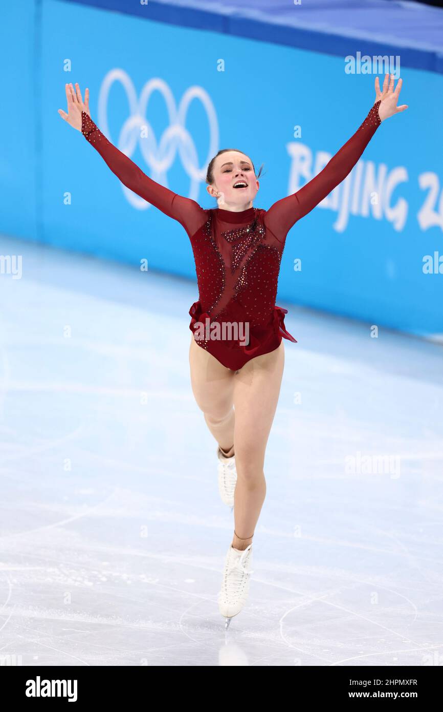 Mariah Bell (USA),  FEBRUARY 17, 2022 - Figure Skating :  Women's Free Skating  during the Beijing 2022 Olympic Winter Games at Capital Indoor Stadium Stock Photo