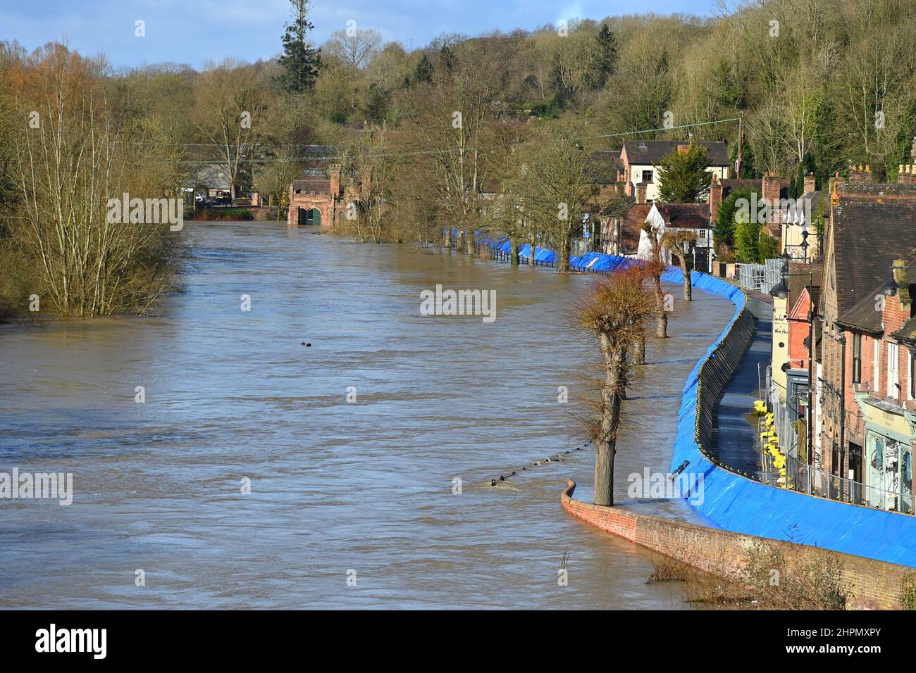 Temporary flood barriers on wharfage hi-res stock photography and ...