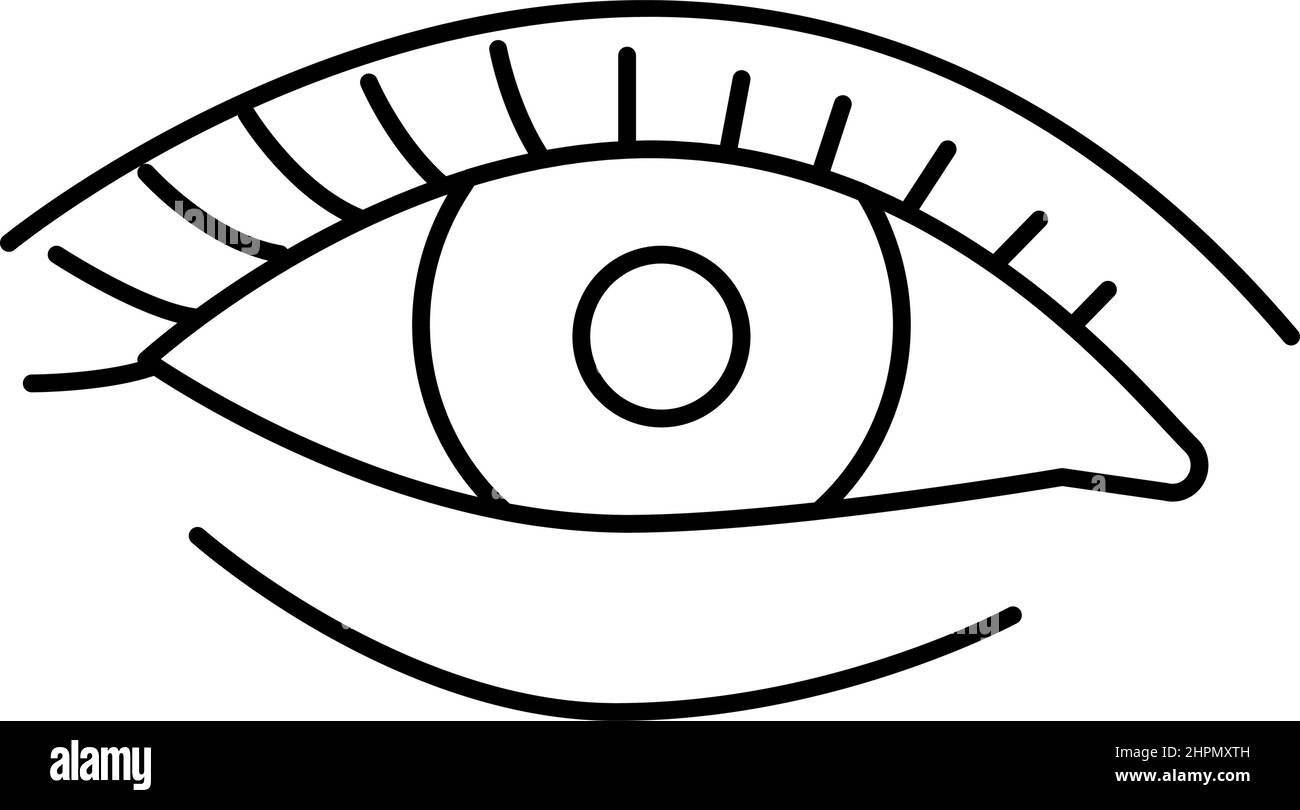 natural woman eyelashes line icon vector illustration Stock Vector ...