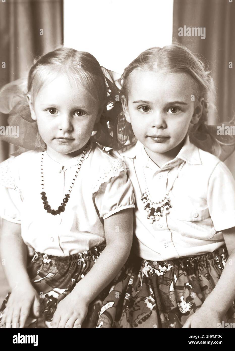 Russian President Vladimir Putin's daughters.  In 1985, before their departure for Germany, Vladimir and Lyudmila Putin welcomed their first daughter, Maria. Their second daughter, Katerina, was born in 1986, in Dresden.  Both girls were named in honour of their grandmothers, Maria Putina and Yekaterina Shkrebneva.  According to their mother, Lyudmila, Mr Putin loves his daughters very much. “Not all fathers are as loving with their children as he is. And he has always spoiled them, while I was the one who had to discipline them,” she says. Stock Photo