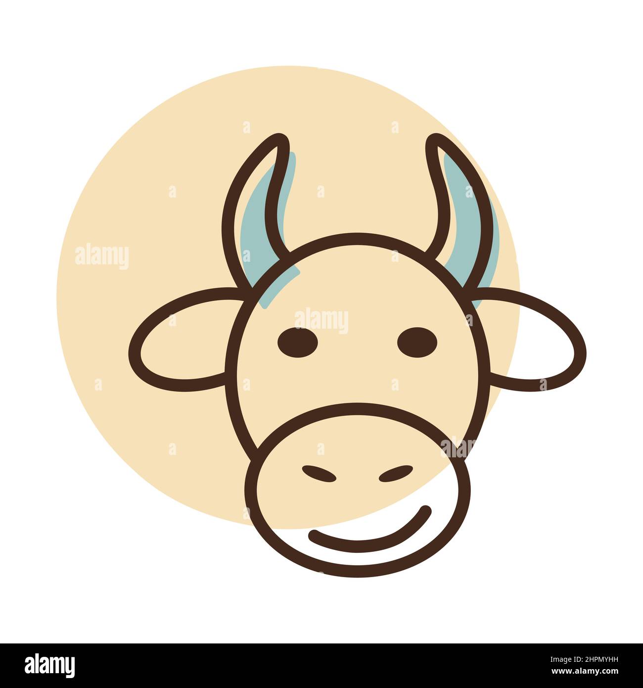 Cow icon. Farm animal vector illustration. Agriculture sign. Graph ...
