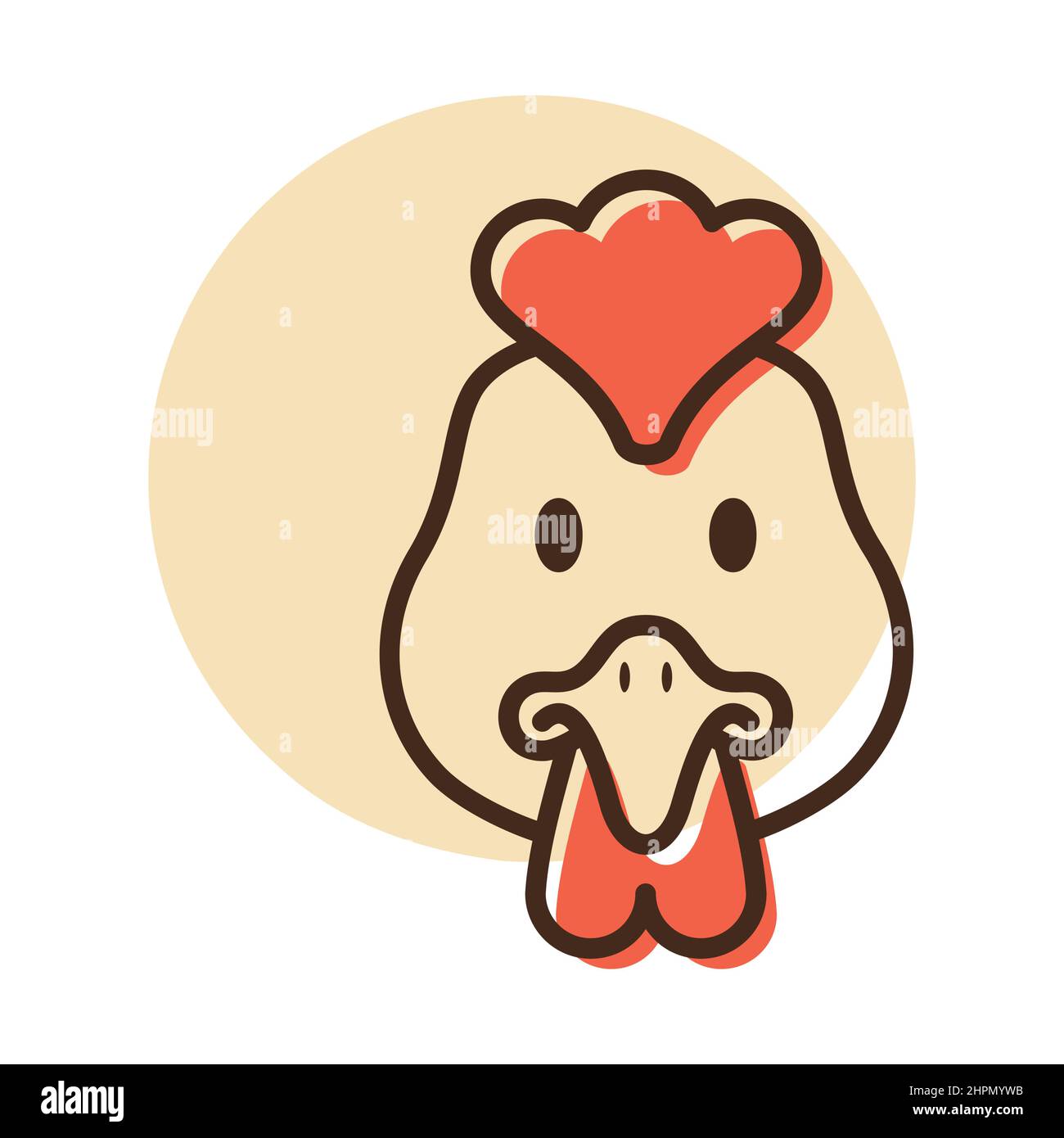 Chicken icon. Animal head vector illustration. Agriculture sign. Graph ...